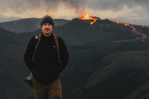 Me up an active volcano in Iceland